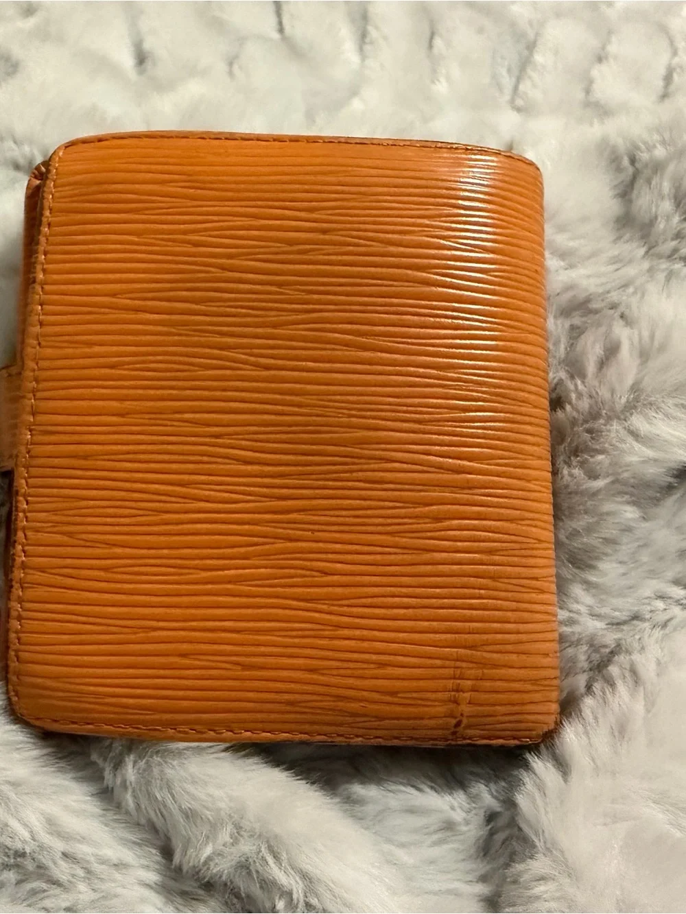 Louis Vuitton Orange Epi Leather Snap Wallet